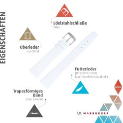 MARBURGER Uhrenarmband 14mm Leder günstig online kaufen
