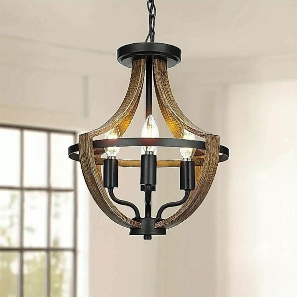 JDONG Kronleuchter Vintage Pendelleuchte Rustikale Bauernhaus günstig online kaufen