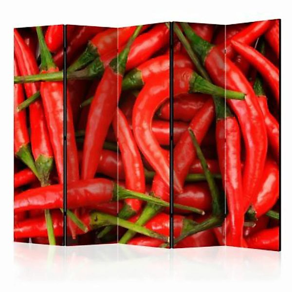 artgeist Paravent chili pepper - background II [Room Dividers] rot/grün Gr. günstig online kaufen