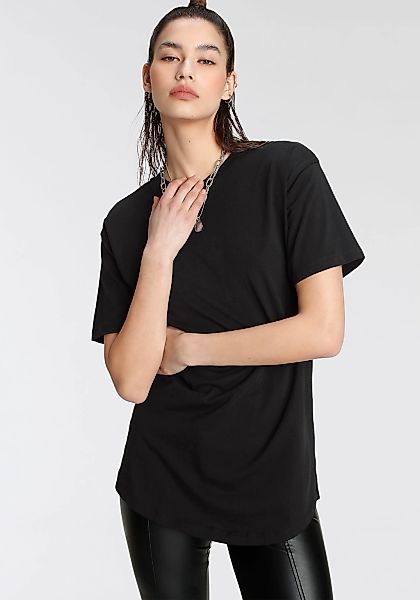 Tamaris Oversize-Shirt in Longform mit abgerundetem Saum günstig online kaufen