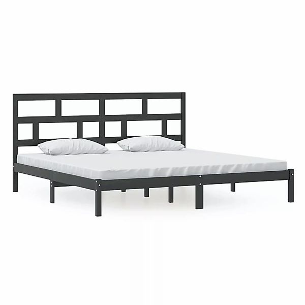 Vidaxl Massivholzbett Schwarz Kiefer 200x200 Cm günstig online kaufen
