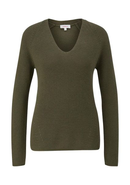 s.Oliver V-Ausschnitt-Pullover Basic (1-tlg) V-Ausschnitt, lamgarm günstig online kaufen