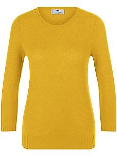 Rundhals-Pullover aus 100% Premium-Kaschmir Peter Hahn Cashmere gelb günstig online kaufen