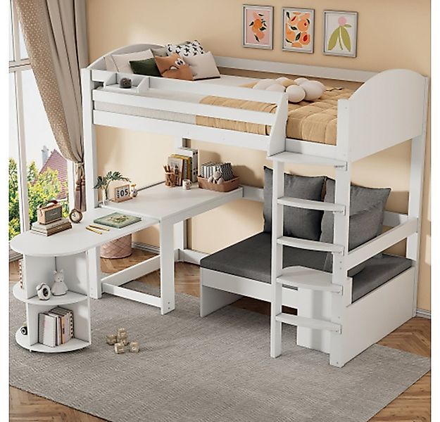 XDeer Hochbett Hochbett für Kinder,Multifunktionales Kinderbett, mit eine L günstig online kaufen