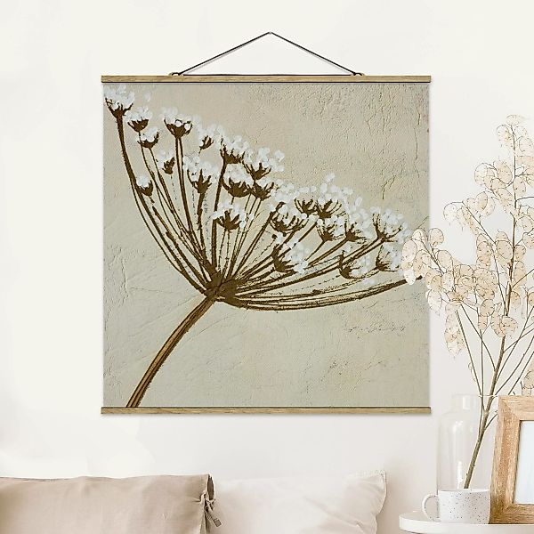 Stoffbild Blumen mit Posterleisten - Quadrat Wildflower günstig online kaufen