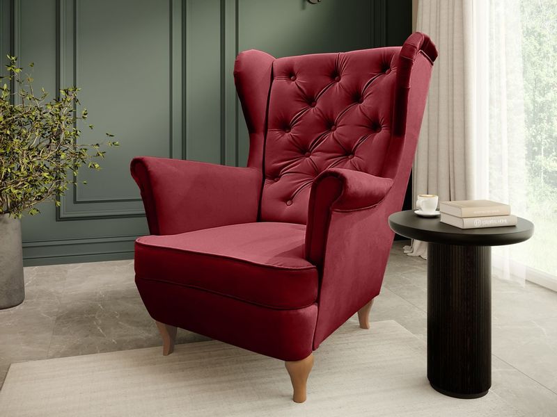 Beautysofa Ohrensessel Sessel FALCO Chesterfield Wohnzimmersessel günstig online kaufen