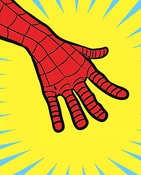 Komar Poster Spider-Man Gelb und Rot 40 cm x 50 cm 612850 günstig online kaufen