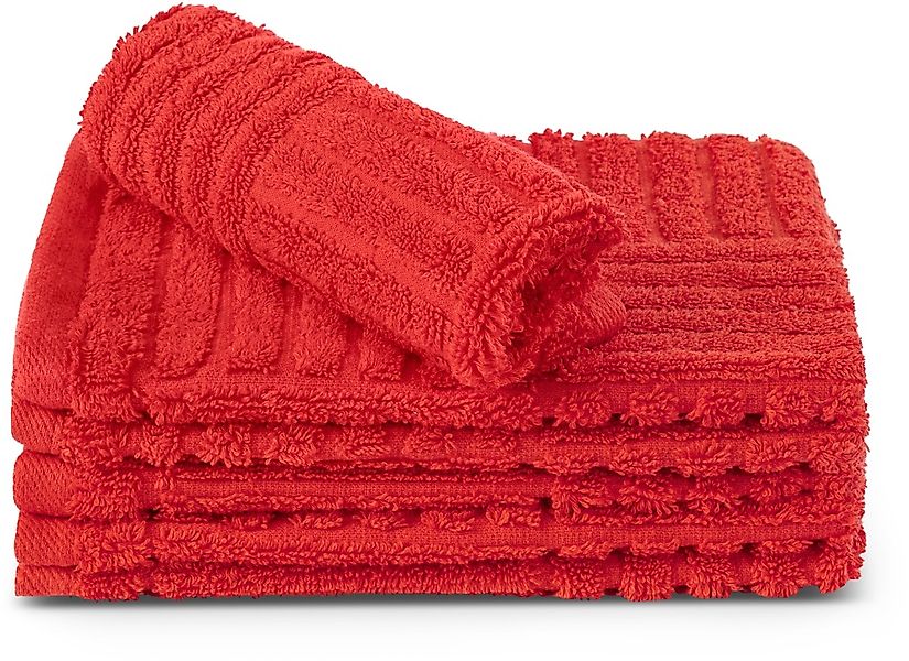ROSS Waschhandschuh "CARRE" 100% Baumwolle, Rippenstruktur, große Farbauswa günstig online kaufen
