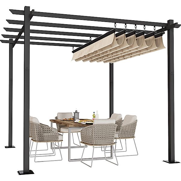 HOMALL Pavillon Pergola 3x3/3x4m Gartenpavillon Pavillon günstig online kaufen