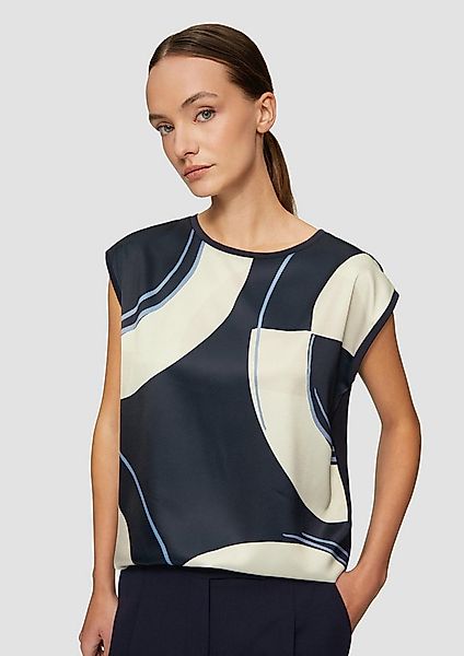 s.Oliver Kurzarmshirt T-Shirt Ärmelloses Shirt im Fabricmix günstig online kaufen