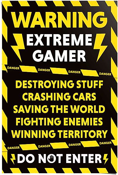 Reinders Poster "Gamer at Work" günstig online kaufen