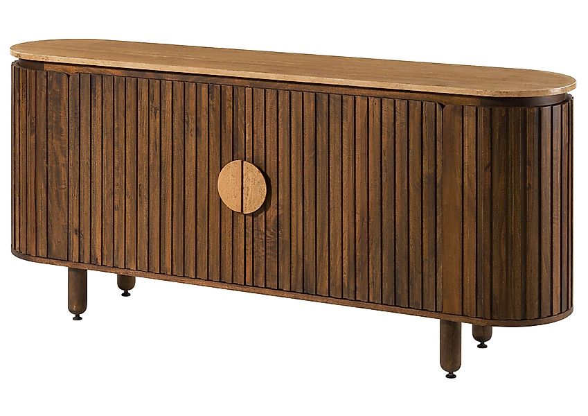 Massivmoebel24 Sideboard (Massivholz), Mango 180x40x80 braun günstig online kaufen