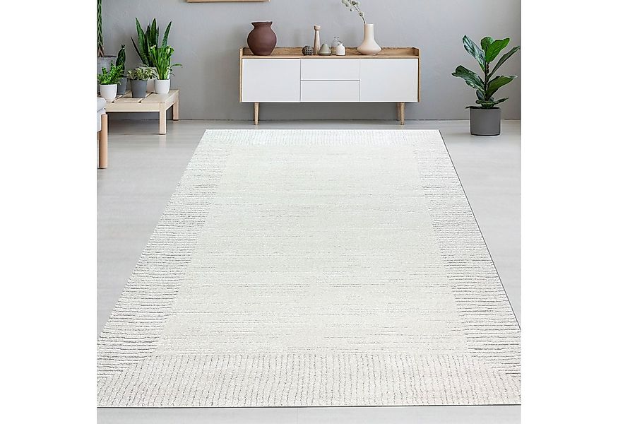 Carpetia Teppich Wohnzimmer Schlafzimmer Teppich Striche weich Höheneffekt günstig online kaufen