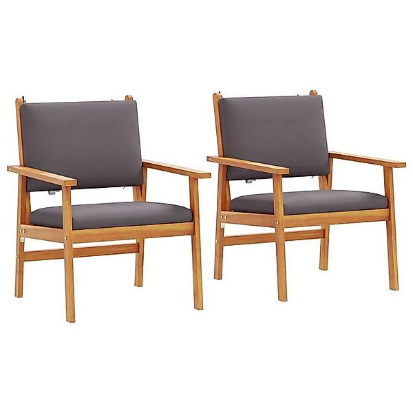 vidaXL Loungesofa Gartenstühle 2 Stück mit Kissen aus massivem nholz, 1 Tei günstig online kaufen