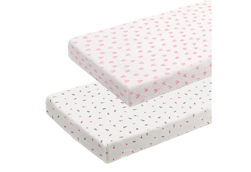 KEAYOO Spannbettlaken CL, (2 Stück), Spannbettlaken Musselin Weiche für Bab günstig online kaufen