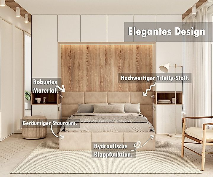 thematys Polsterbett 90x200–180x200 cm – Samt Velours mit Bettkasten & Latt günstig online kaufen