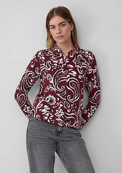 s.Oliver Langarmshirt Hemdbluse aus Jersey günstig online kaufen