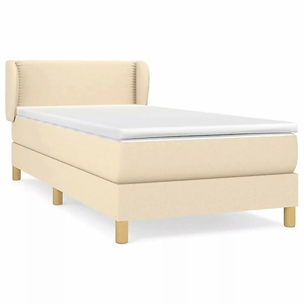 vidaXL Boxspringbett mit Matratze Creme 100x200 cm Stoff1372224 günstig online kaufen