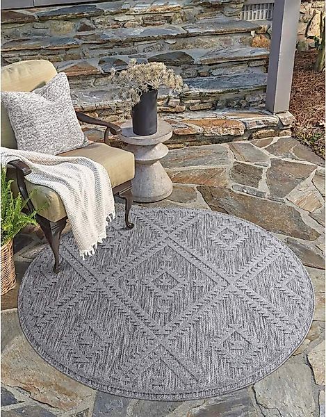 Carpet City Teppich "In-& Outdoorteppich Santorini 454, 3D-Effekt, Raute-Op günstig online kaufen