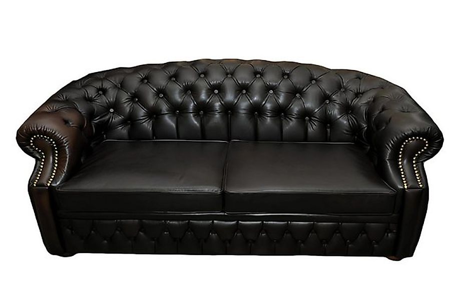 Xlmoebel Sofa Chesterfield Polster Sofa Couch für 3 Personen mit Ledersofa günstig online kaufen