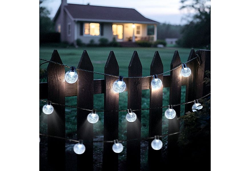 Salcar LED Solarleuchte LED Kugel-Lichterkette Außen Solar Gartenleuchte We günstig online kaufen