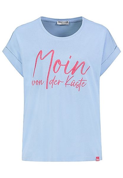 Eight2Nine T-Shirt Damen Baumwoll T-Shirt im Marine Look Kurzarmshirt mit m günstig online kaufen