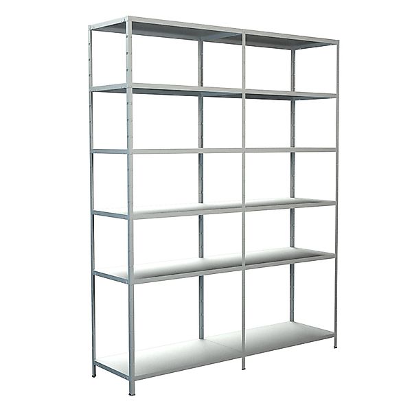 Schulte Steck-Grund-/Anbauregal 230 cm x 180 cm x 50 cm Weiß günstig online kaufen
