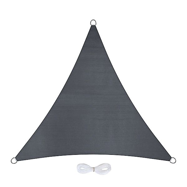 Jardinion Sonnensegel Dreieck 3 x 3 x 3m Grau für Garten/Balkon/Terasse günstig online kaufen