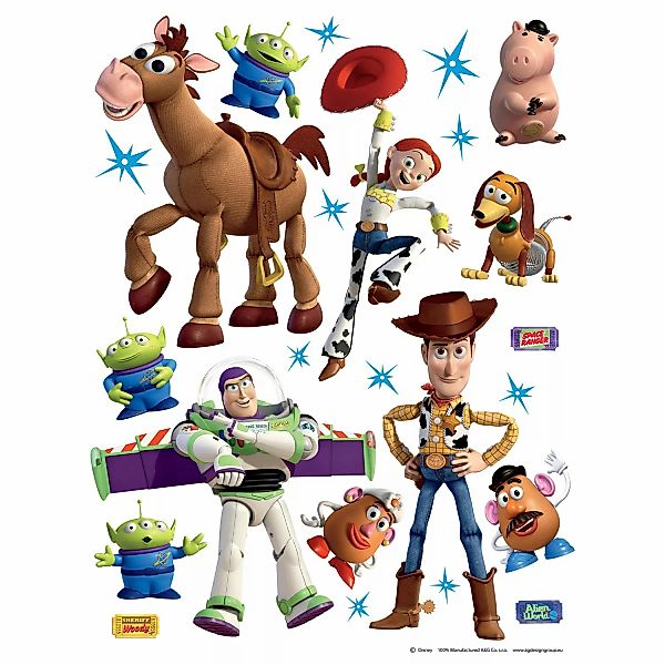 Disney Wandtattoo Toy Story Braun Weiß und Lila 65 x 85 cm 600139 günstig online kaufen