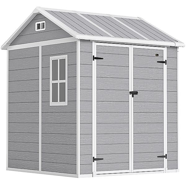 Outsunny Gerätehaus 2,91m² 181 x 181 x 220 cm Geräteschuppen mit Satteldach günstig online kaufen