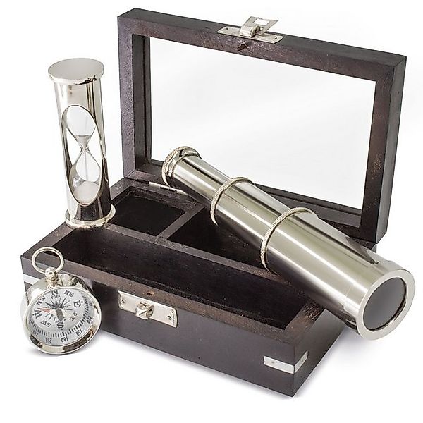 CN Club Nautico Teleskop Kompassglas + Sanduhr + Teleskop (3er Set) günstig online kaufen