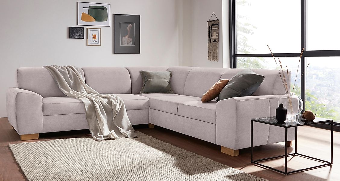DOMO collection Ecksofa "Incanto kubische Formensprache, komfortabel, flach günstig online kaufen