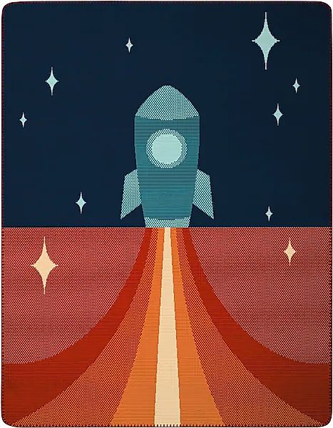 Biederlack Babydecke »Babydecke Little Rocket,«, 75 x 100, mit Zierstich günstig online kaufen