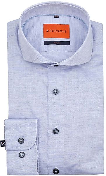 Suitable Melange Hemd Hellblau - Größe 38 günstig online kaufen