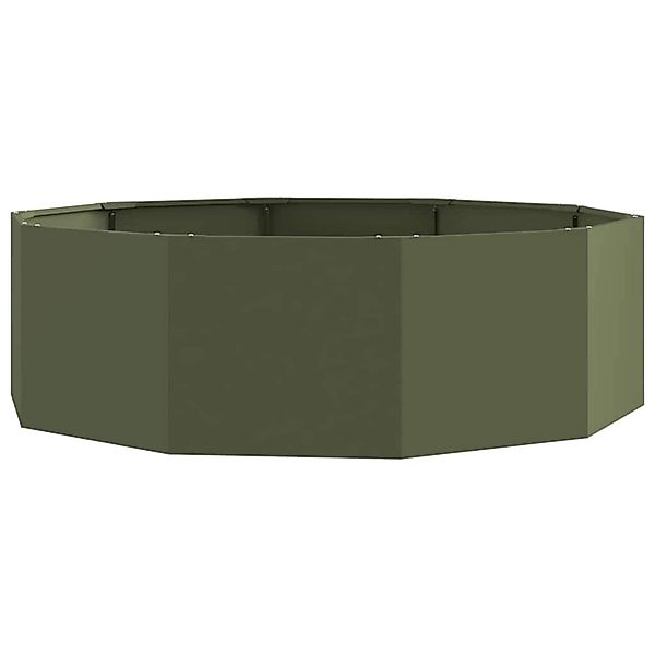 vidaXL Pflanzkübel Olive Grün 120 x 120 x 35 cm Stahl 883727 günstig online kaufen