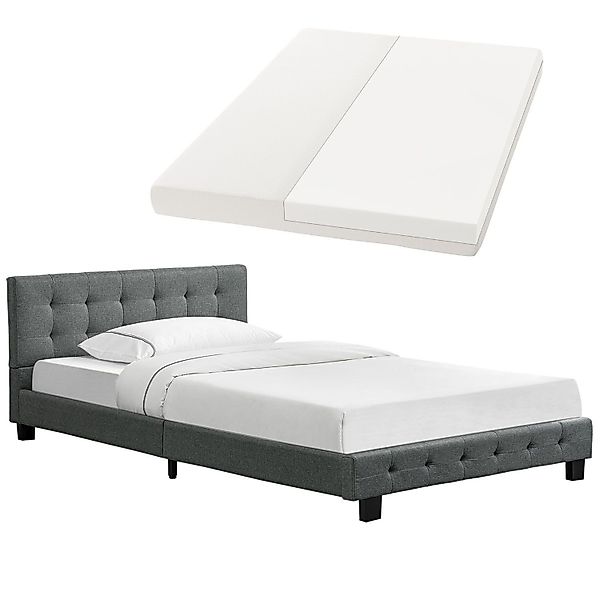 Juskys Polsterbett Manresa, 120x200 cm, weiche günstig online kaufen