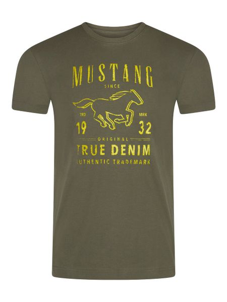 MUSTANG T-Shirt Herren Printshirt Regular Fit günstig online kaufen