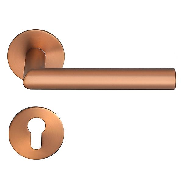 MeinTürgriff Drückergarnitur Toulouse Flachrosette Roségold Türdrücker  PZ günstig online kaufen