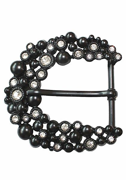 Rettungsring Gürtel Gürtelschnalle Wechselschnalle "Strass Dorn Schwarz" günstig online kaufen