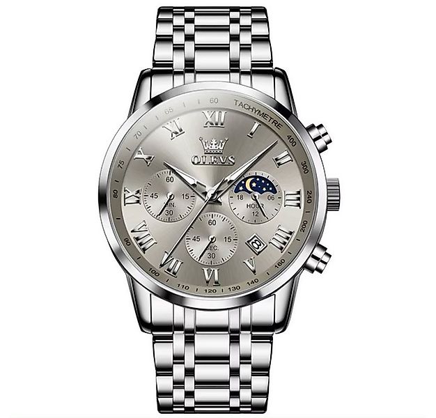 OLEVS Quarzuhr Herren Olevs Chronograph Uhr Tag & Nacht Anzeige, Edelstahl, günstig online kaufen