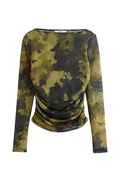 Next Langarmshirt Kew Collection gerafftes Langarmoberteil mit Mesh (1-tlg) günstig online kaufen