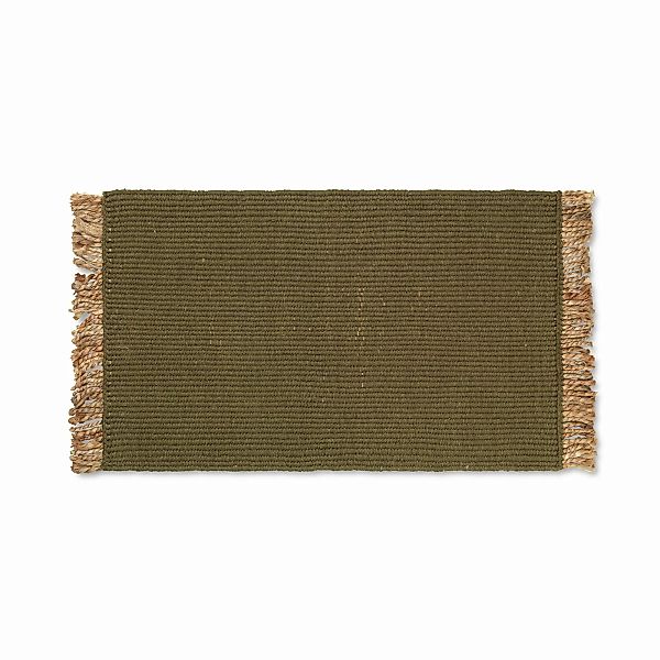 Teppich Block Mat textil grün / 50 x 80 cm - Jute & recycelte Plastikflasch günstig online kaufen