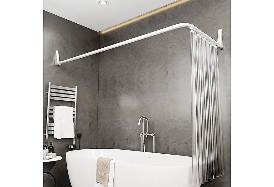 Erica Duschvorhangstange L-Form - Verstellbar - 70x90, 70x160 oder 90x140 c günstig online kaufen