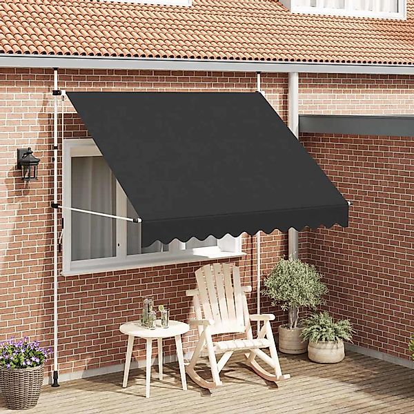 furnicato Einziehbare Markise Handbetrieben 250 cm Anthrazit günstig online kaufen
