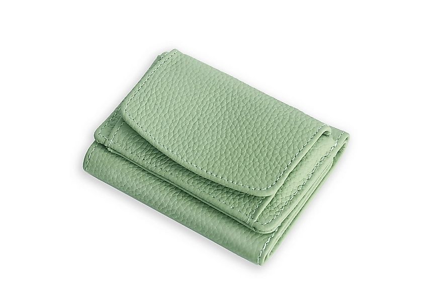 TAN.TOMI Geldbörse Damen Klein 7 Karten Fein Strukturiertes Rindsleder Weic günstig online kaufen