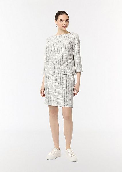 comma 3/4-Arm-Shirt T-Shirt Bouclé-Jerseyshirt mit Metallic-Garn günstig online kaufen