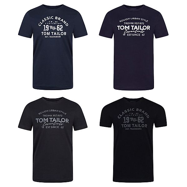 Tom Tailor Tshirt Herren Baumwolle Regular Fit 4er Pack Set günstig online kaufen