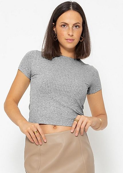 SASSYCLASSY Kurzarmshirt Geripptes T-Shirt Damen mit Rundhalsausschnitt Fig günstig online kaufen