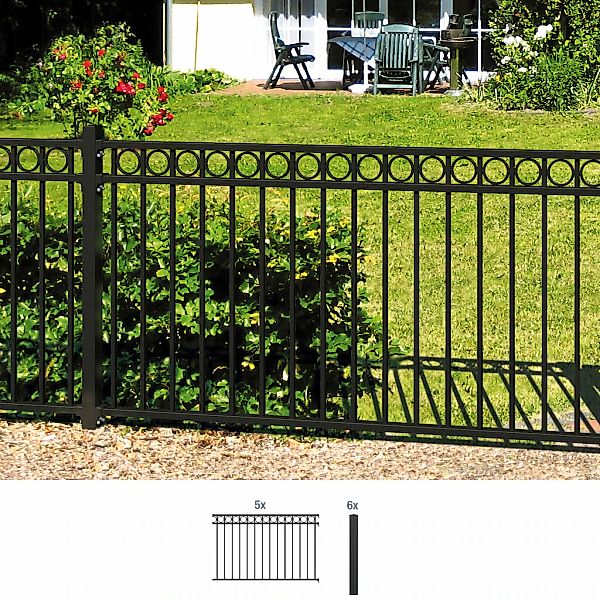 Alberts Metallzaun "Circle", Höhe: 100 und 120 cm, Gesamtlänge: 10 m, zum E günstig online kaufen