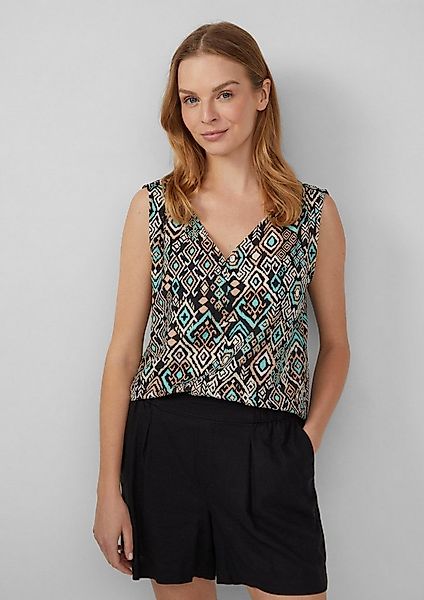 s.Oliver Blusentop Bluse Blusentop aus Viskosemix mit Raffung günstig online kaufen